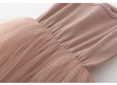 Mila - Dusty Pink Singlet Dress with Tulle Tutu.